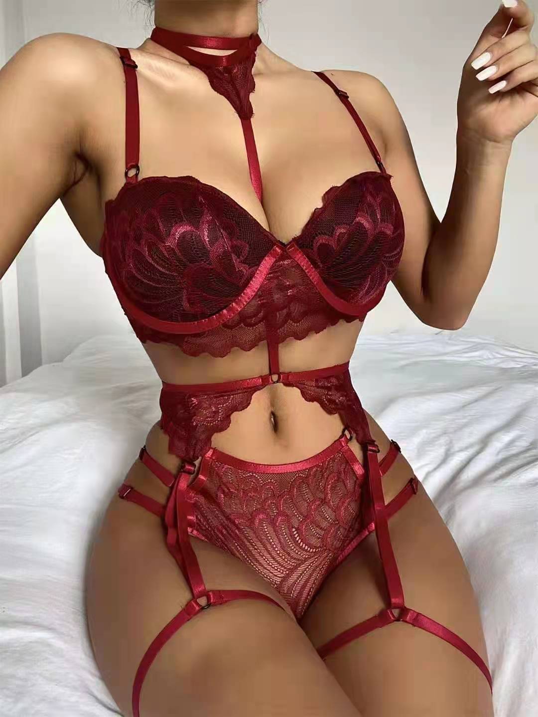 Hot Lace Sexy Temptation Three-Point Sexy Lingerie