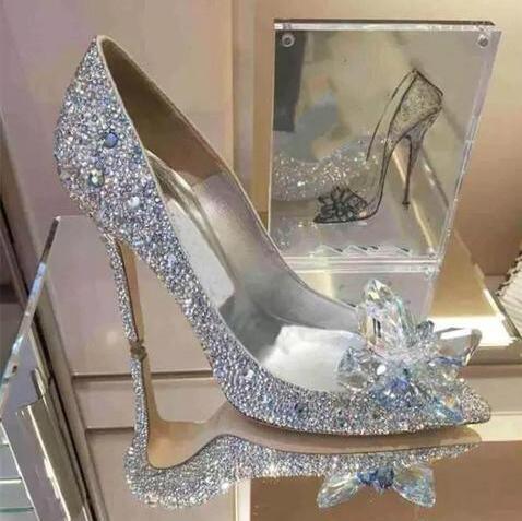Fashion High Heels Crystal Cinderella